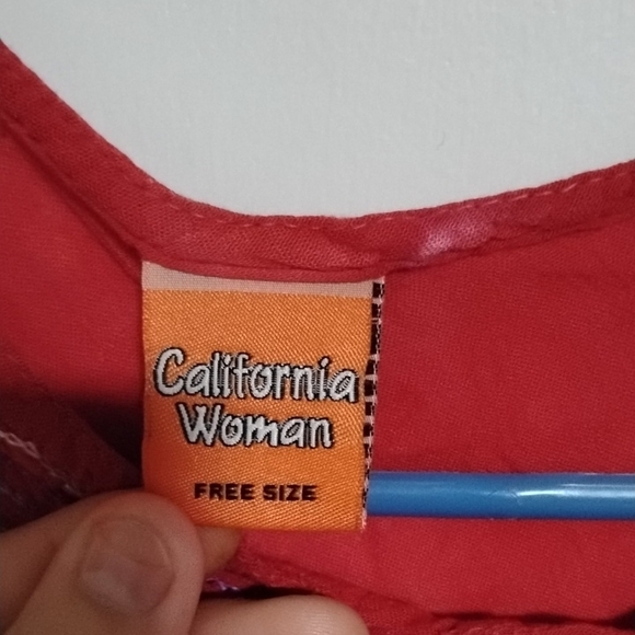 Orange Red Embellished Tank Top - Picture 2 of 4